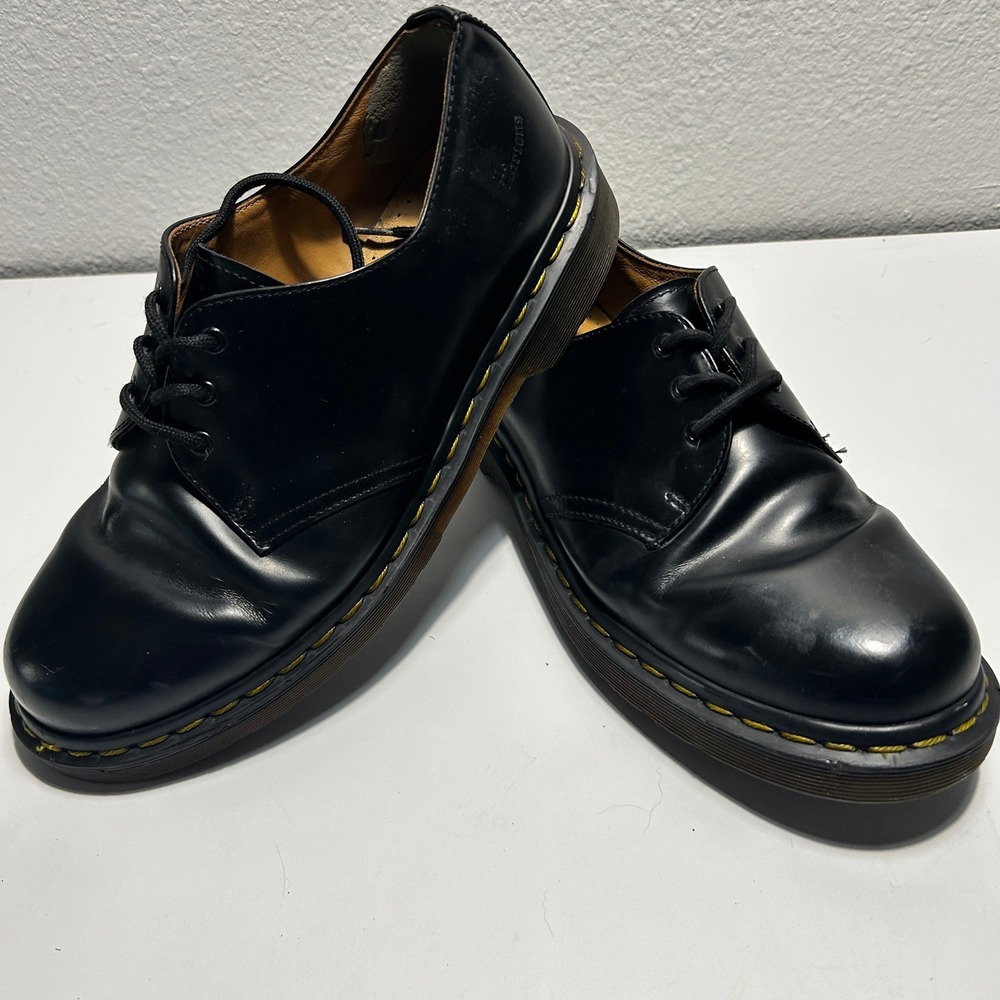 Dr. Martens 1461 Smooth Leather Black Oxford Shoes 3-Eye Mens 9 Womens 10